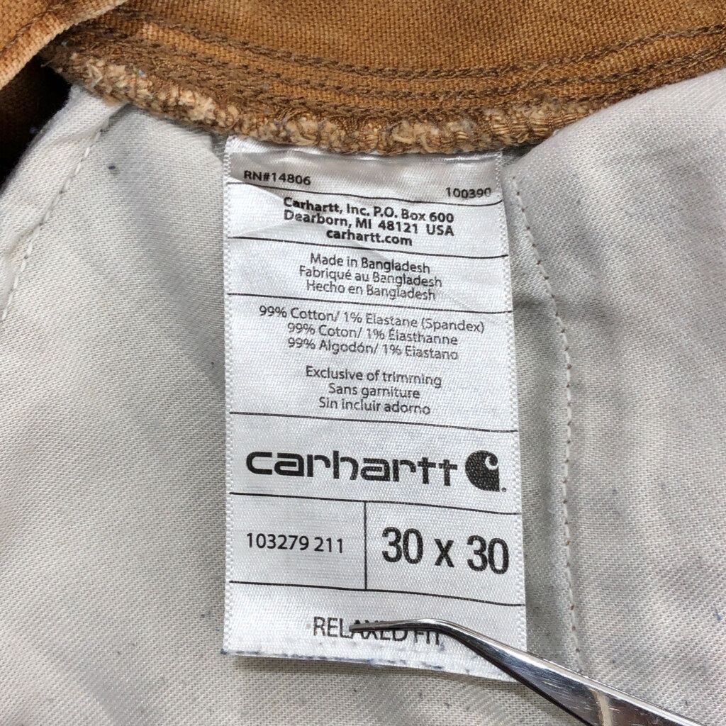 【在庫一掃】！ Carhartt カーハート ダック ペインターパンツ ブラウン メンズ W30 L30 古着 V4615