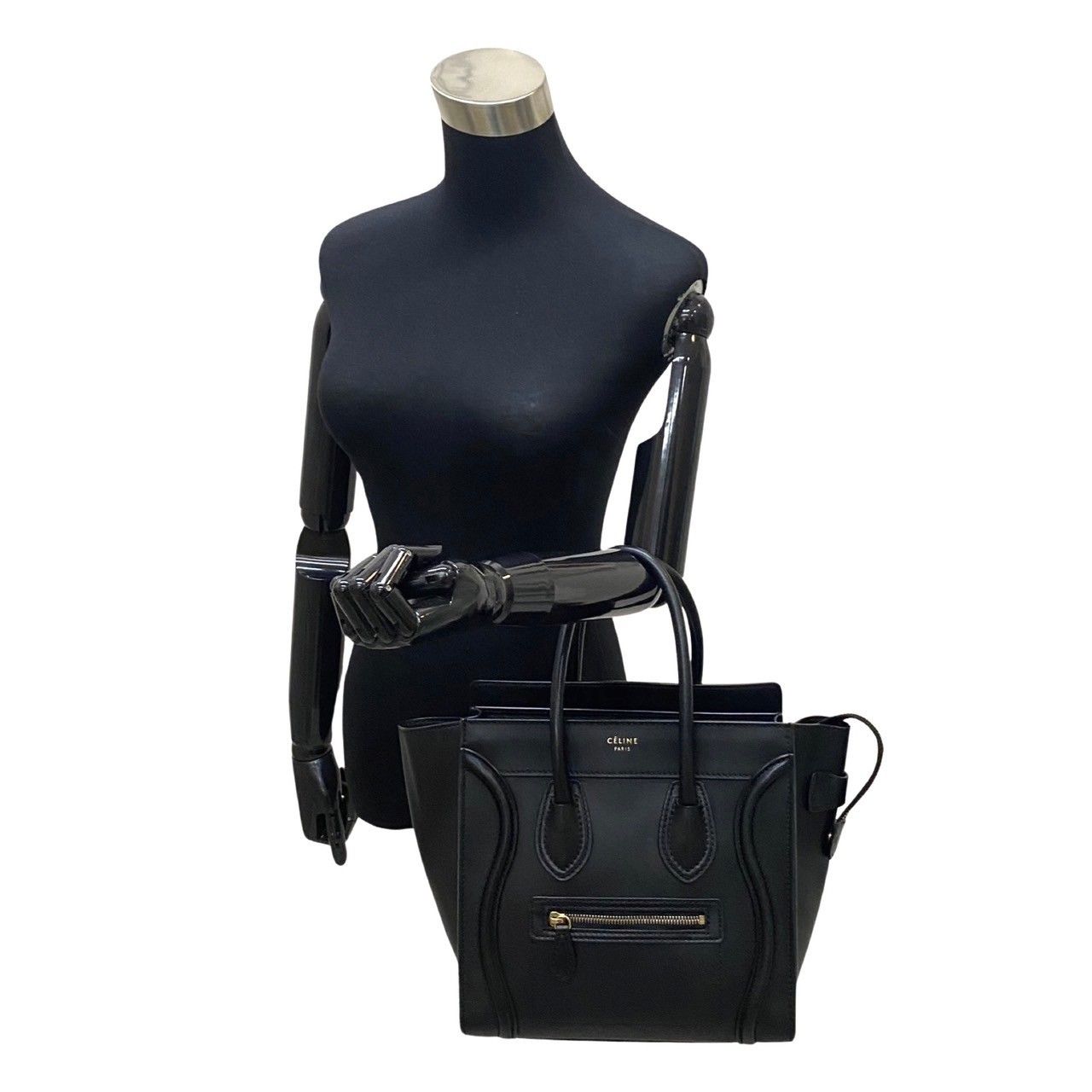 【美品】CELINE セリーヌ ラゲージ ミニショッパー ハンドバッグ 黒 楽天市場】CELINE(セリーヌ) ラゲージ ナノショッパー ハンドバッグ