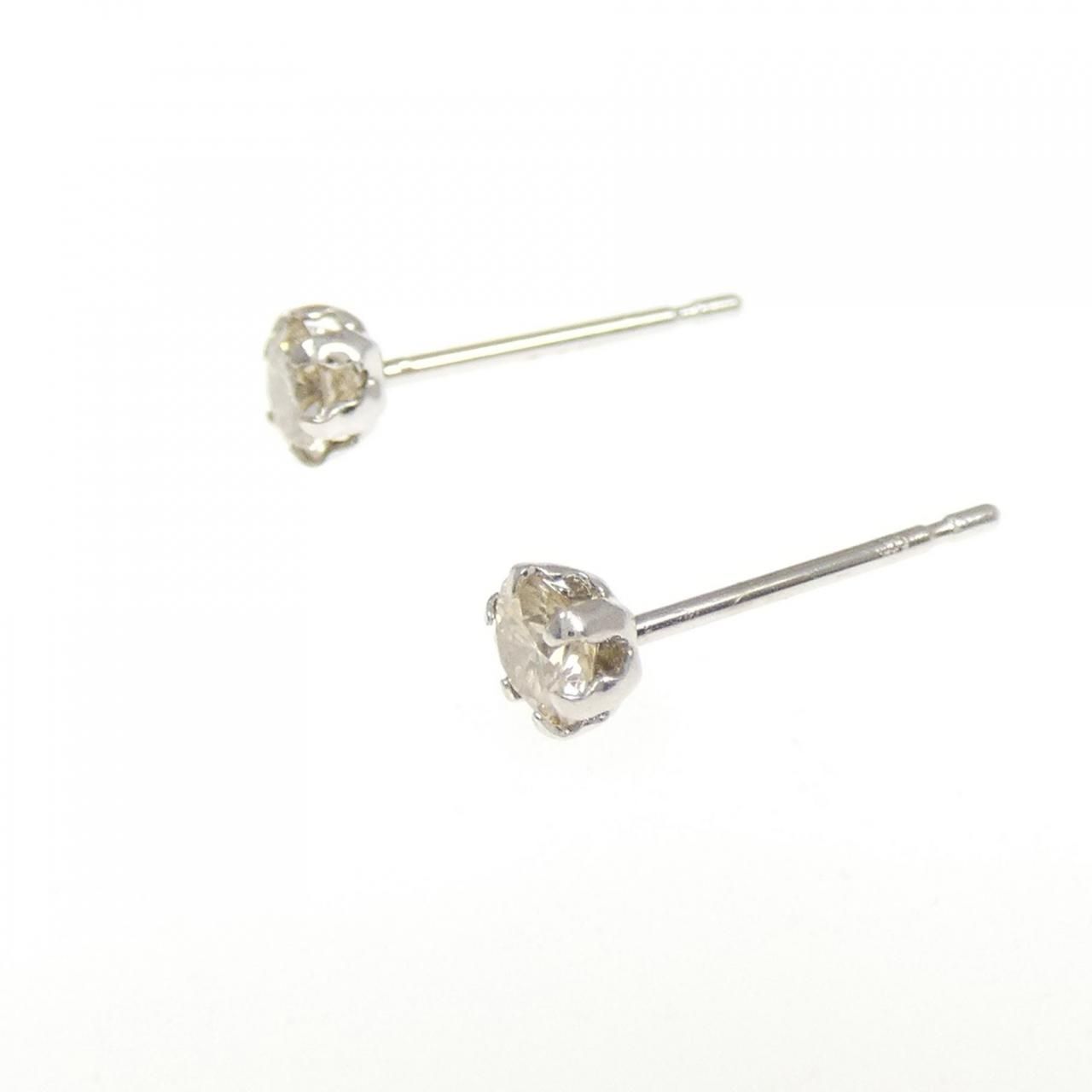 PT900 ソリティア ダイヤモンド ピアス 0.30CT