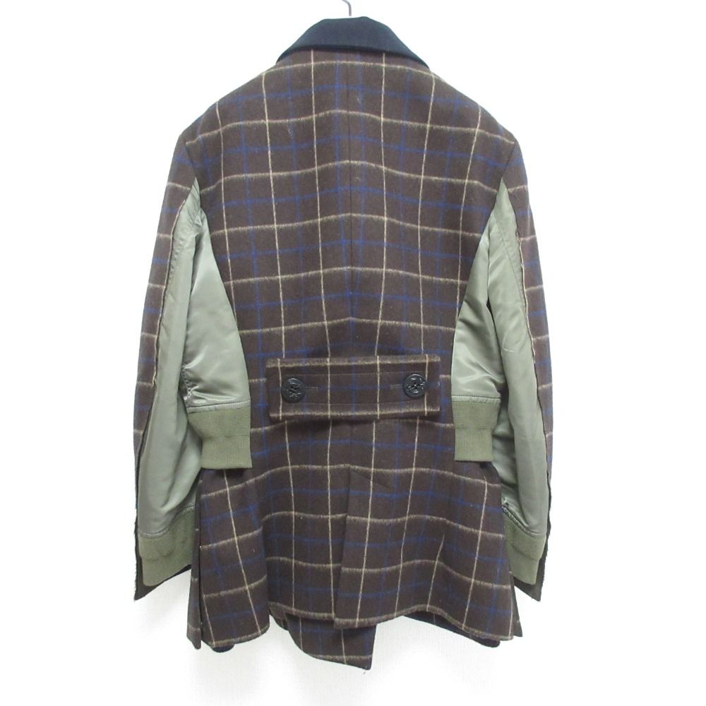 ラ*ラ様 【美品】sacai グレー チェック柄 ノースリーブジャケット ラ*ラ様 【美品】sacai グレー チェック柄 ノースリーブジャケット