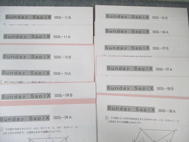 SAPIX サピックス SS特訓 欧友学園コース 算数 【計11回分】 2022 015m2D SAPIX サピックス SS特訓 欧友学園コース 算数 【計11回分