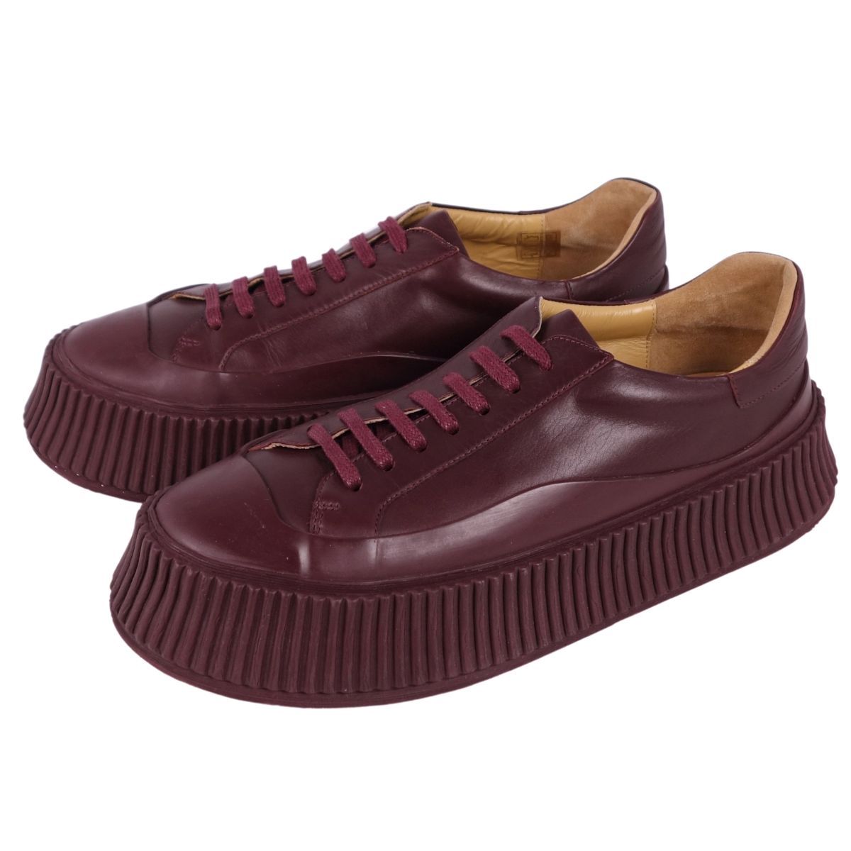 美品 美品 ジルサンダー JIL SANDER スニーカー ローカット 厚底 