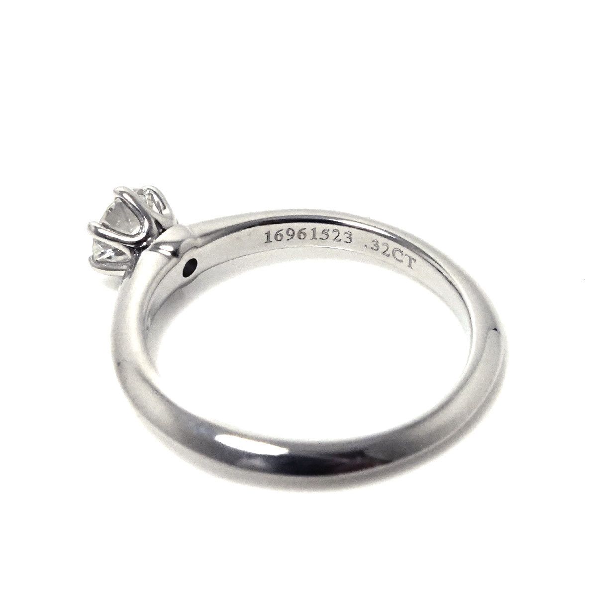 ティファニー TIFFANY&CO. ソリティア ダイヤ 0.32ct H/VVS1 8号  