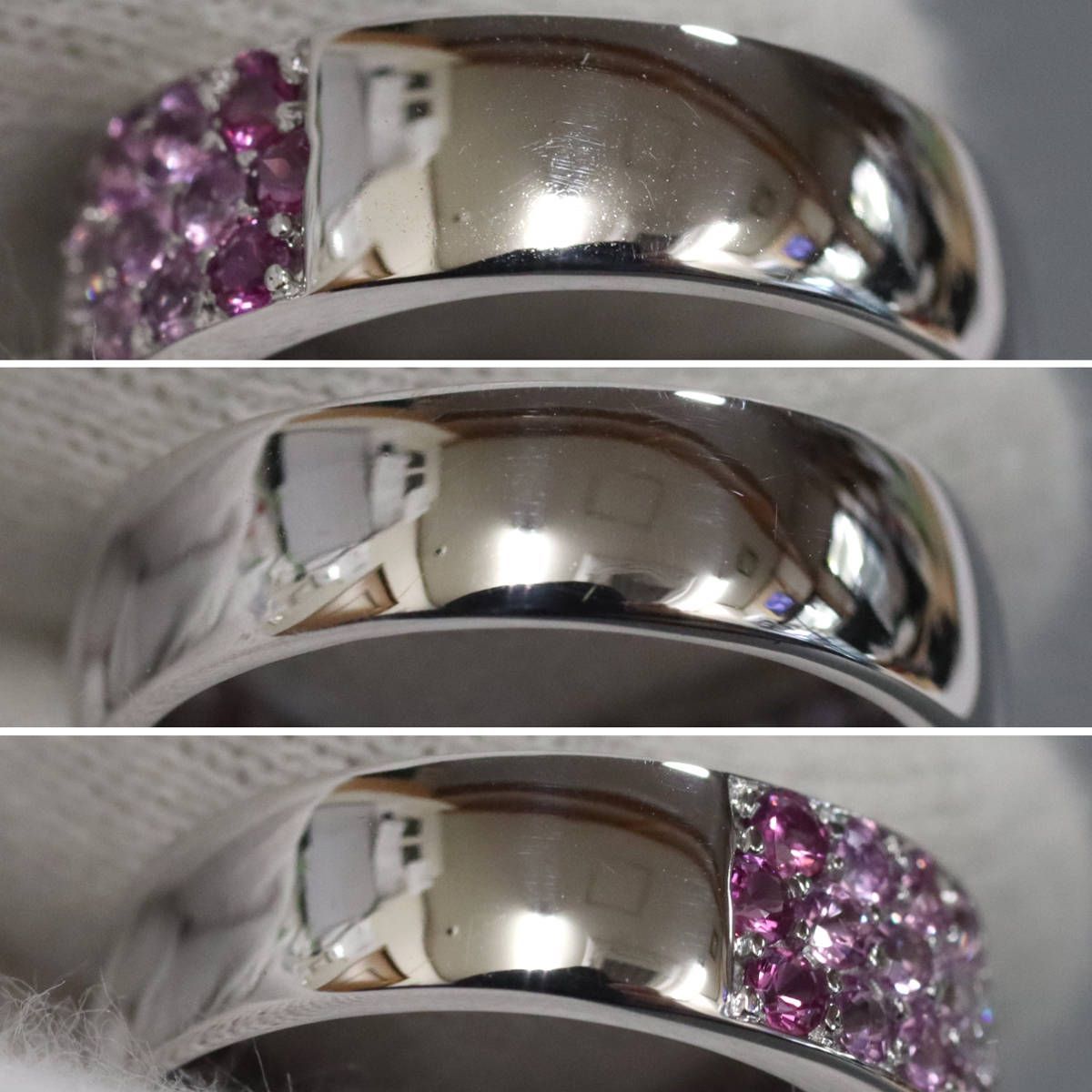 スタージュエリー K18WGピンクサファイアダイヤモンドリング S1.11 D0  