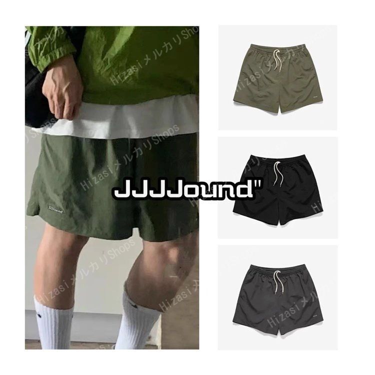 jjjjound Camper Short 7inch ジョウンド キャンパーショーツ  ナイロンショーツ 3色：black/grey/green