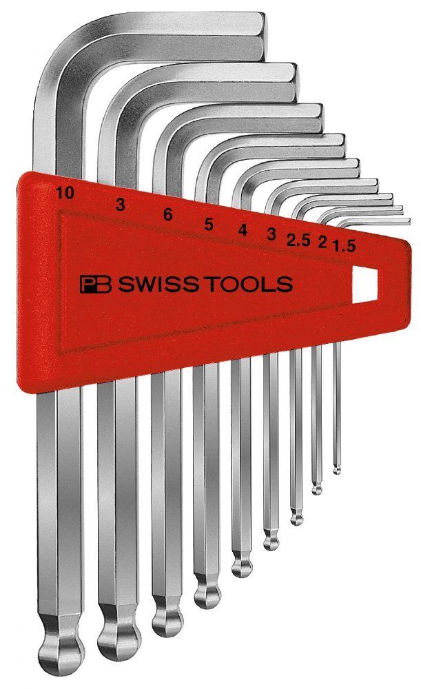 Style 9本セット パック無し ピービースイスツールズ PB Swiss Tools 212H-10 ボール付六角棒レンチセット パックナシ 212H-10