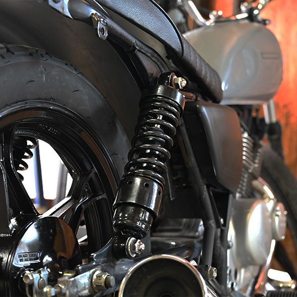 ヤマハ SR400 SR500 リアサスペンション ブラック ローダウン