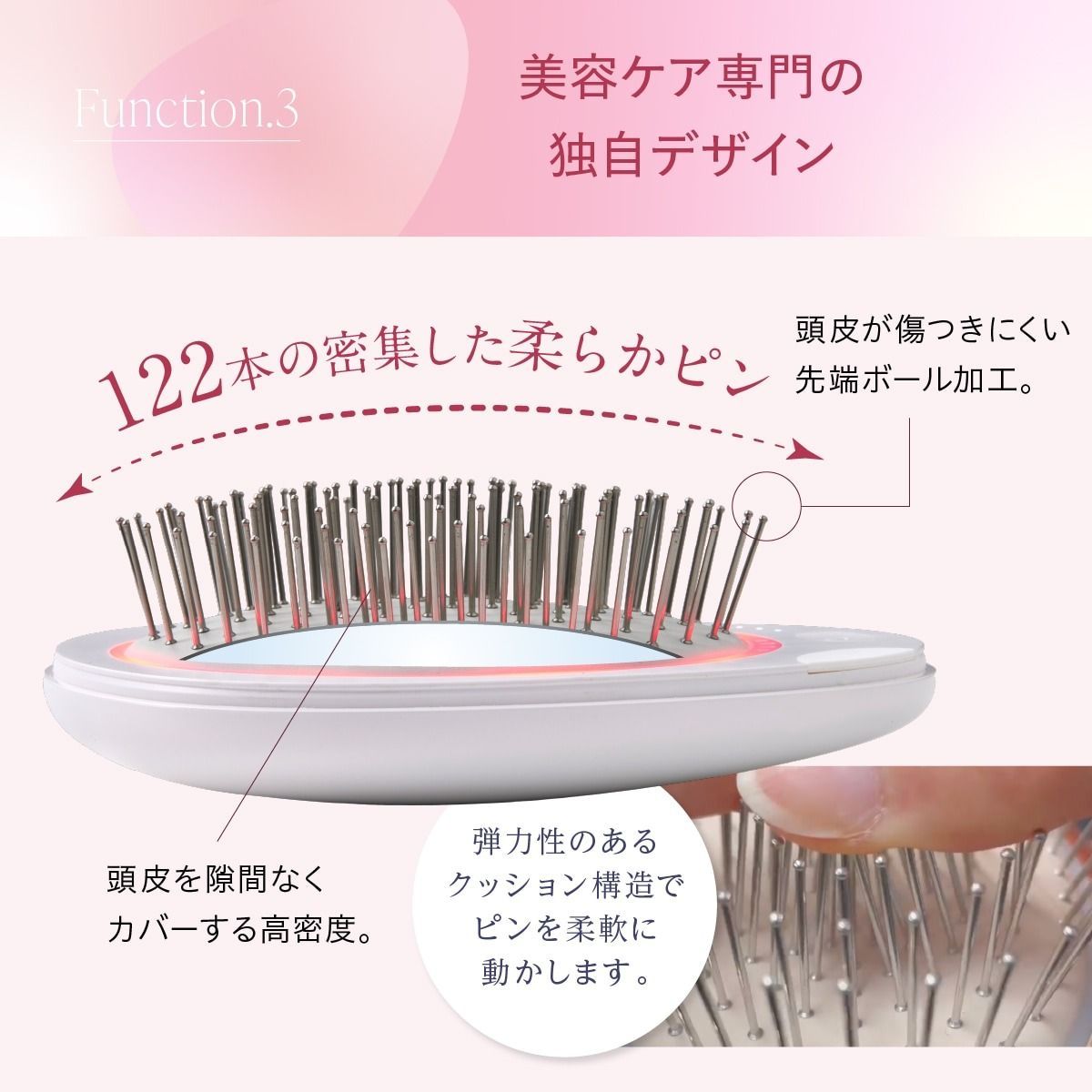 WAVEWAVE EMS Brush Air Mini 1個 ブラッシュ エアー ミニ ヘアブラシ 頭皮ブラシ EMS コーティング LED ...