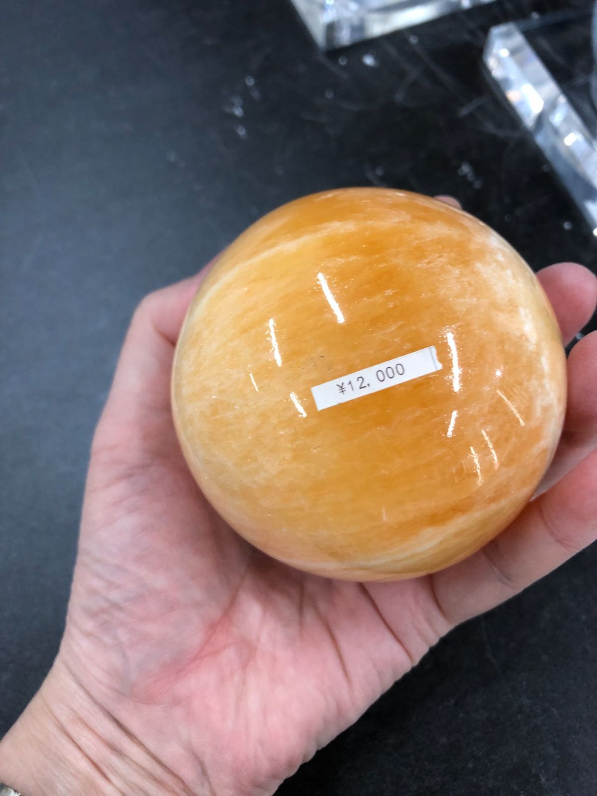 カルサイト丸玉76～80㎜ ブラジル産