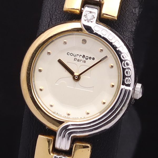 courregesバングル腕時計 - 時計