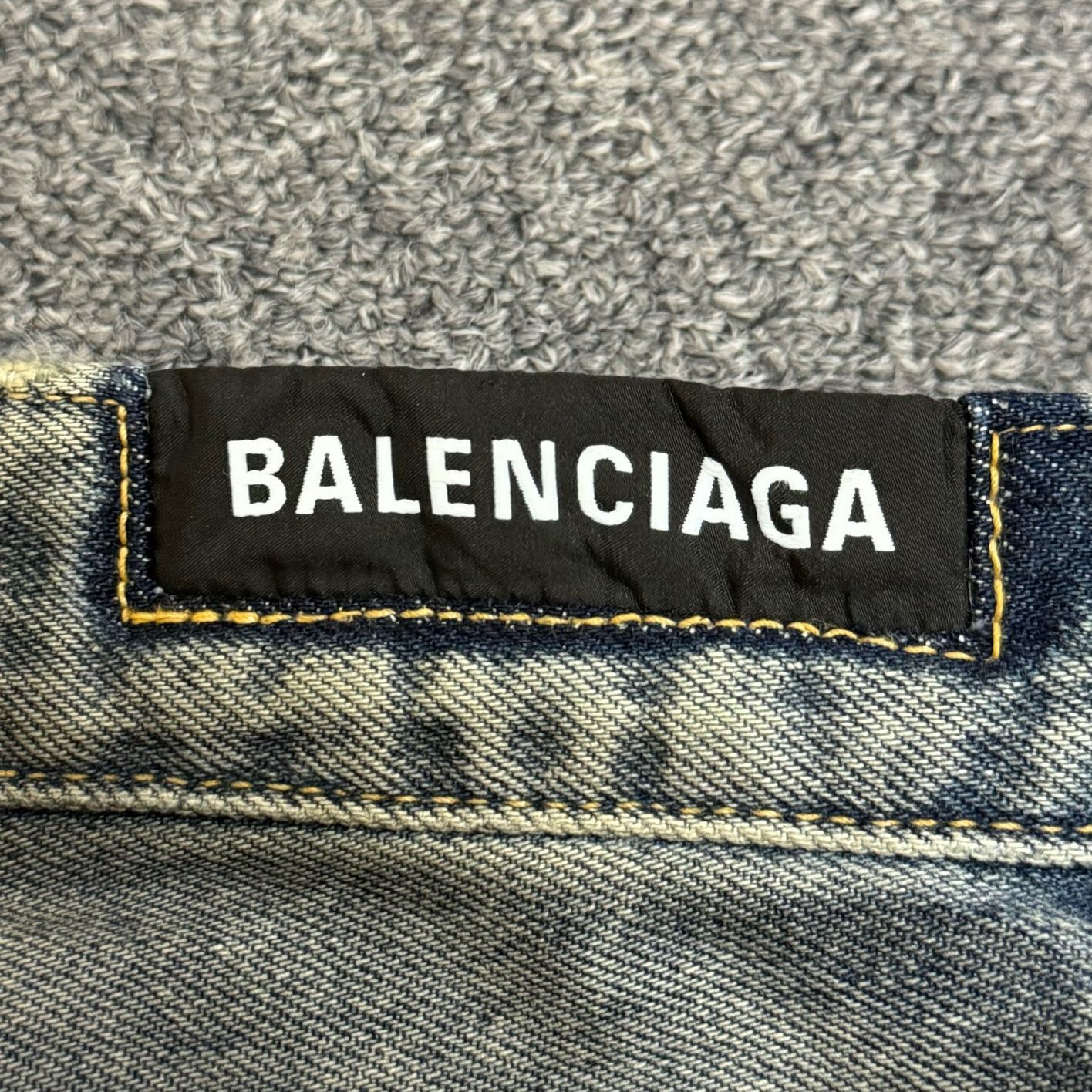国内正規 BALENCIAGA 23SS BAGGY PANTS DISTRESSED WIDE LEG JEANS 