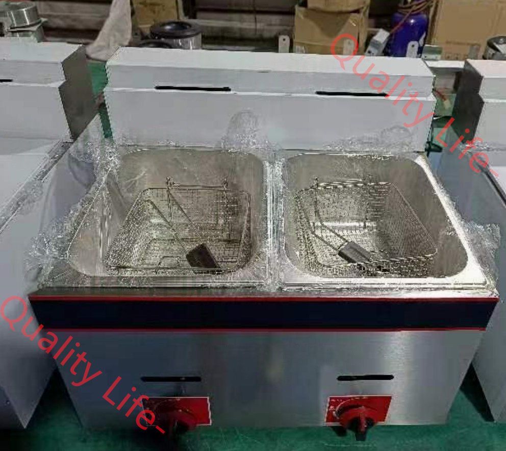 ガスフライヤー 2槽式 揚げ物天ぷら 10L×2 LPガス式|業務用|飲食店|店舗用品|屋台|出店 WWW_KANDAIZUMI_COM