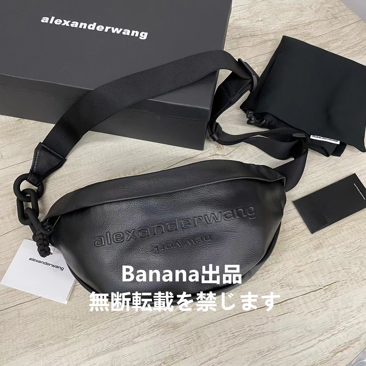 Alexander Wang アレキサンダーワン メンズ バッグ 本革 ショルダーバッグ ブラック ボディバッグブラックウエストポーチ ウエストバッグ  ヒップバッグ - メルカリ