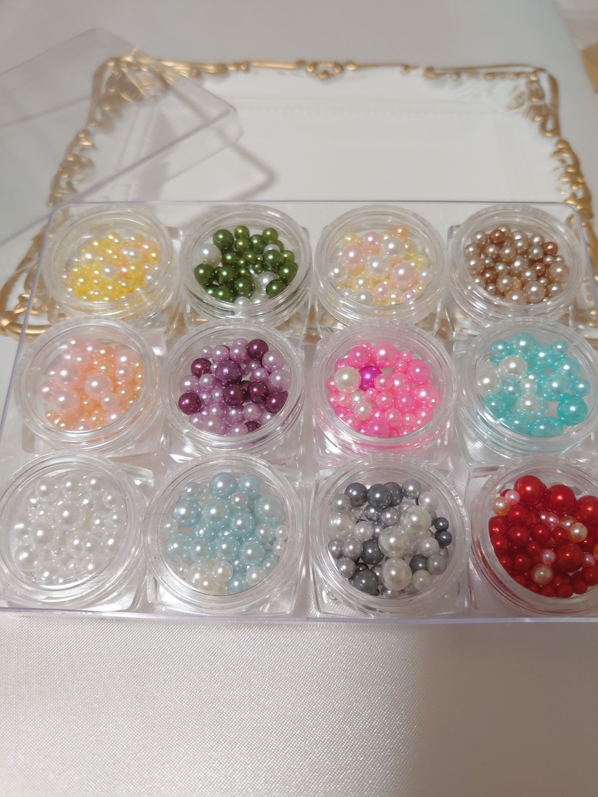 メルカリShops - ミックスパール 穴無し パール ネイル レジン ハンドメイド 封入 パーツ