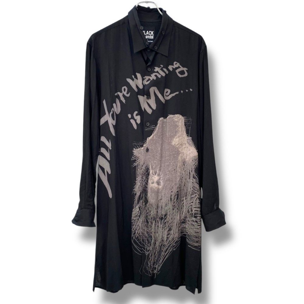 最新入荷 BLACK SCANDAL YOHJI YAMAMOTO 19AW BSプリントシャツ サイズ2 トップス