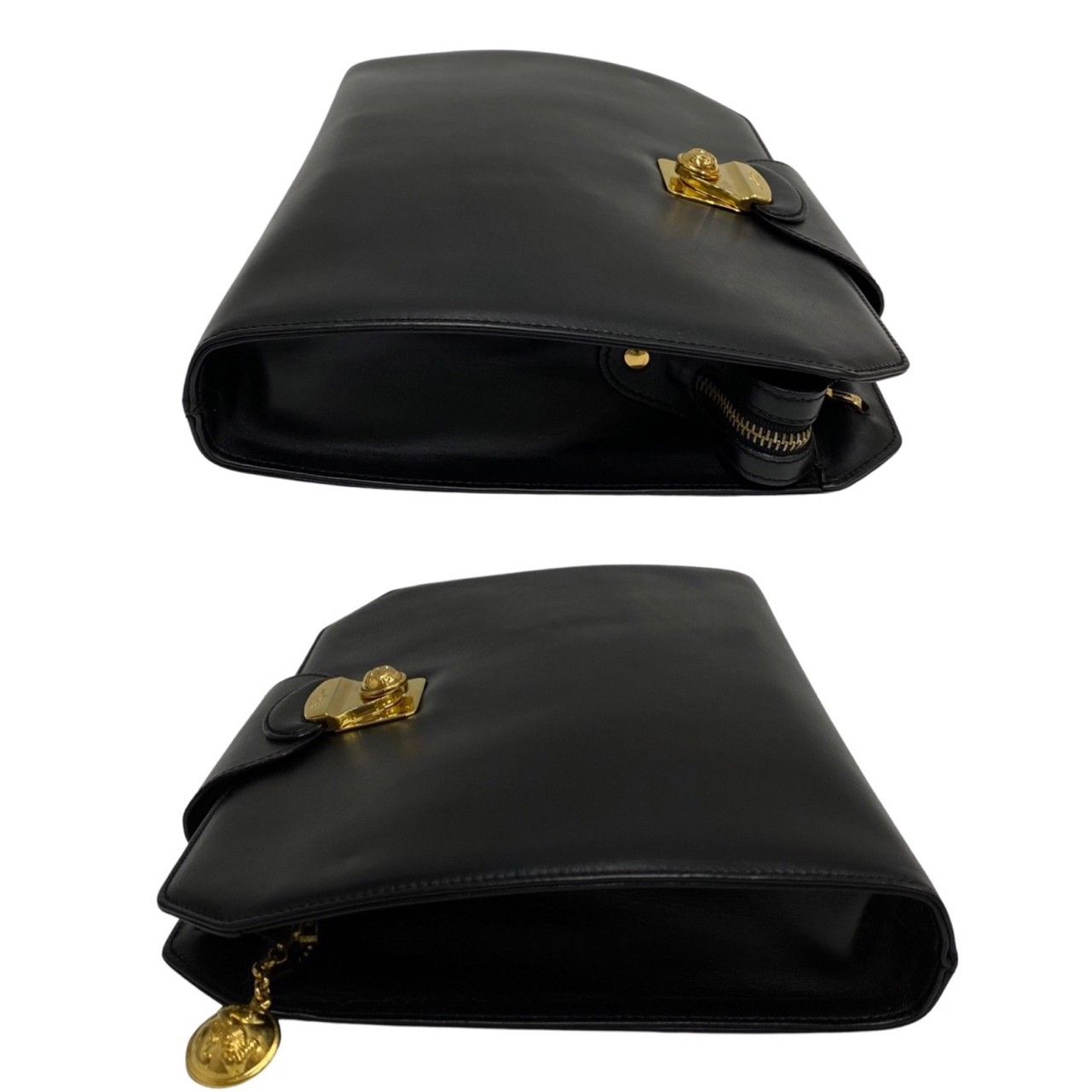 極 美品 Salvatore Ferragamo フェラガモ パンプス ロゴ 金具 レザー