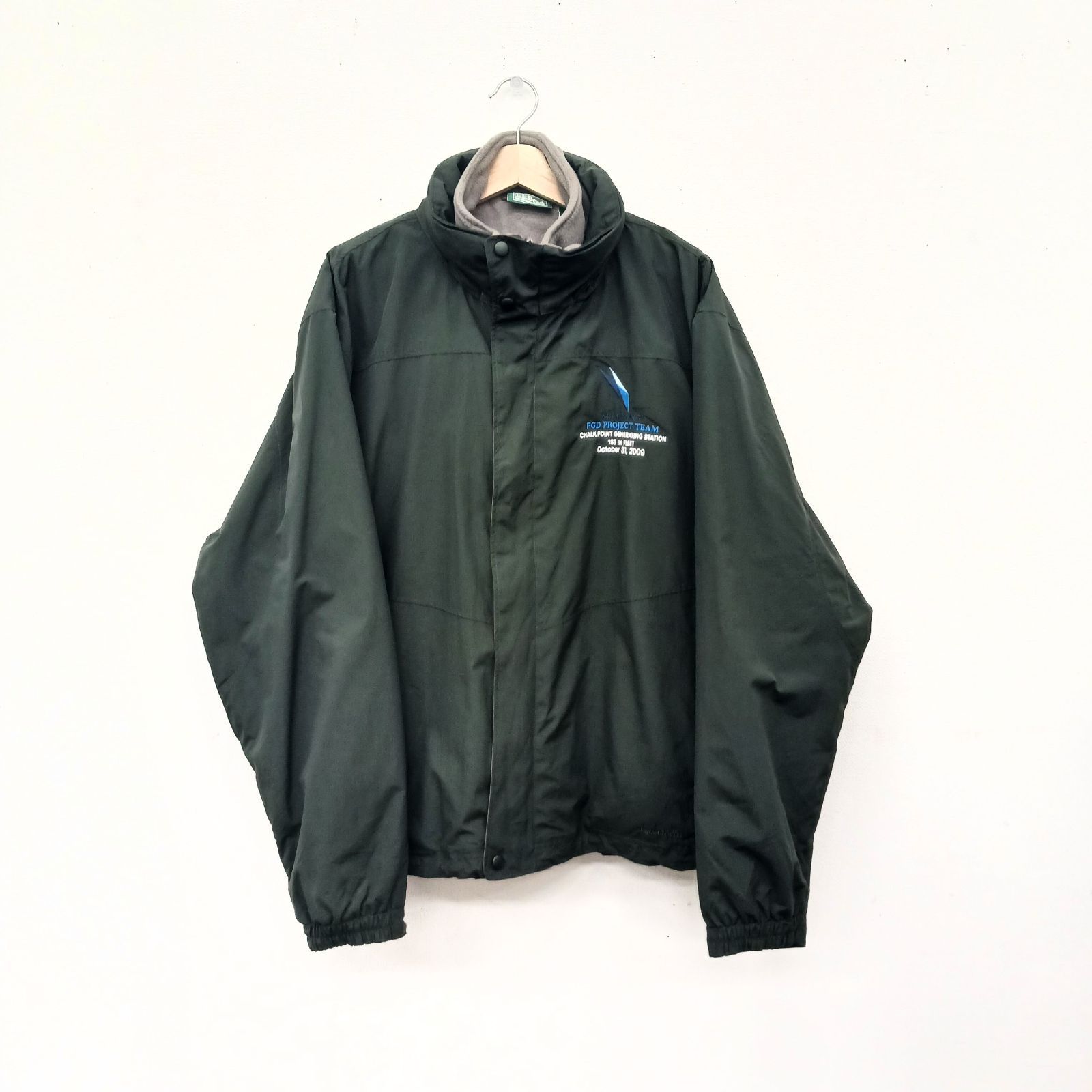 L.L.Bean ナイロンジャケット フリース XL カーキ フリース付