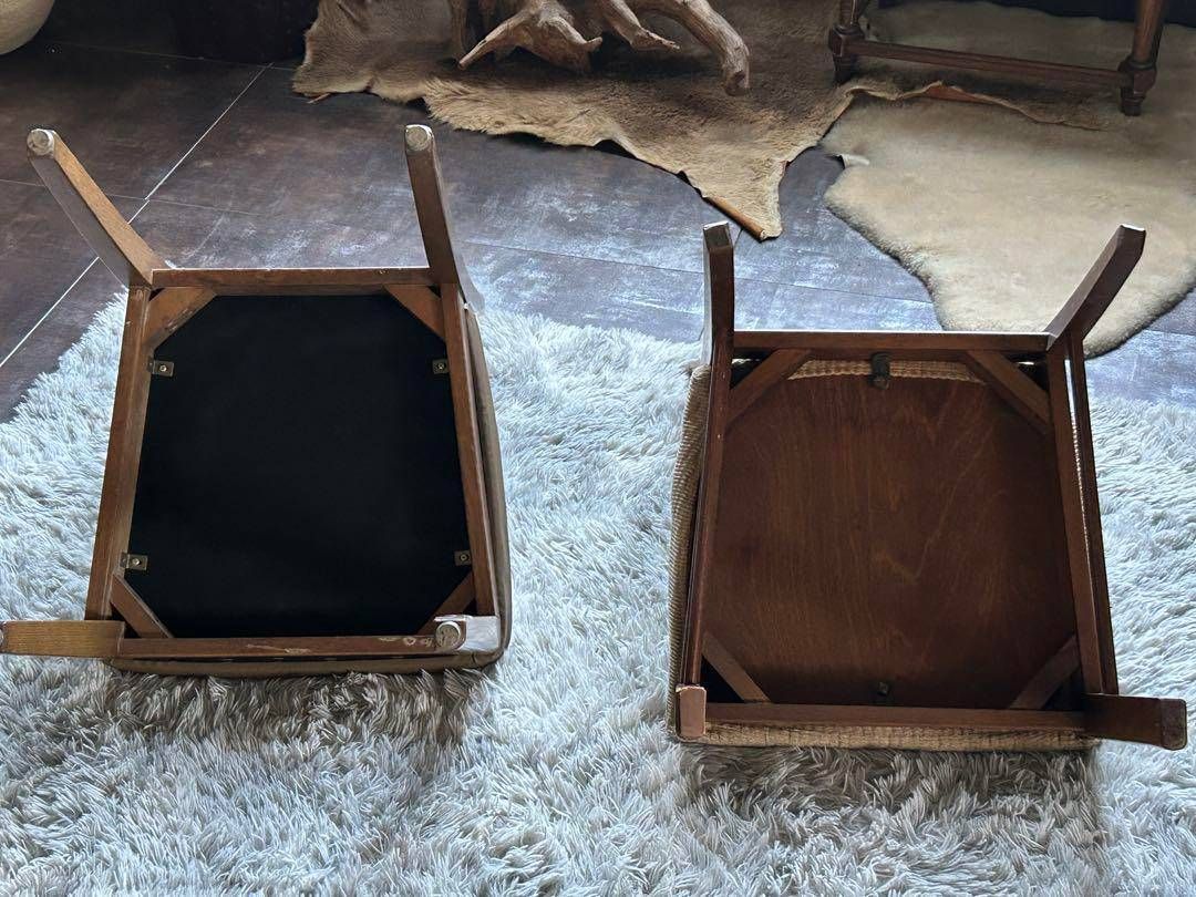 飛騨産業　マルニ木工　ヴィンテージチェア　ラタンバックチェア　2脚セット　H 飛騨産業 マルニ木工 ヴィンテージチェア ラタンバックチェア 2