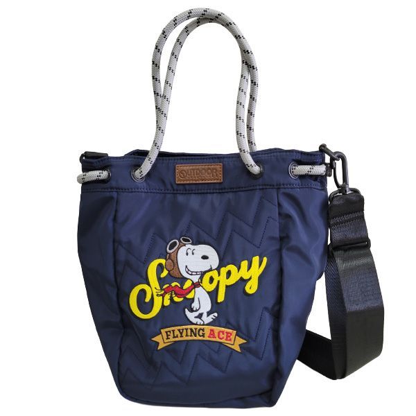 OUTDOOR PRODUCTS アウトドアプロダクツ 巾着型 刺繍 PEANUTS