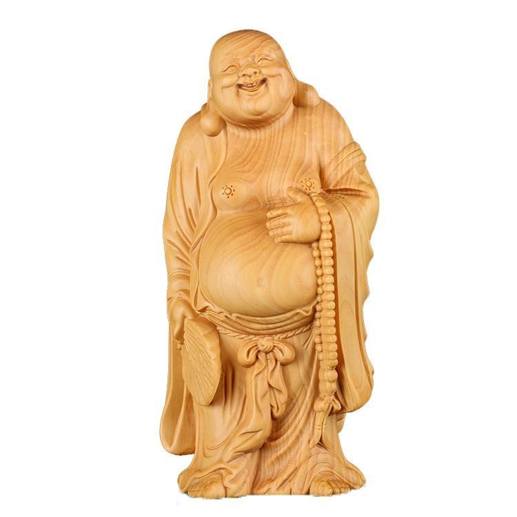 布袋様 七福神 仏様 神様 仏 仏像 木彫 弥勒仏 彫刻工芸品 開運 置物