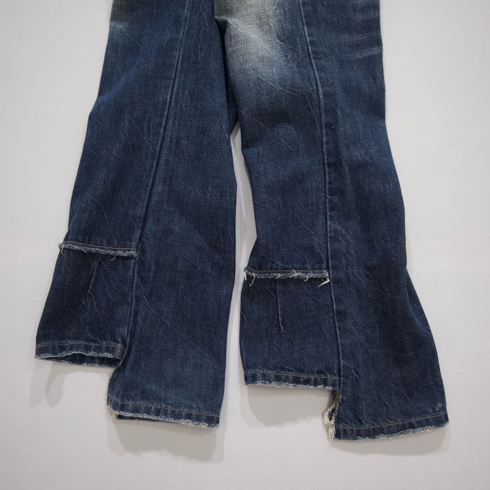 Marithe Francois Girbaud Asymmetry Switching Washed Boots Cut  