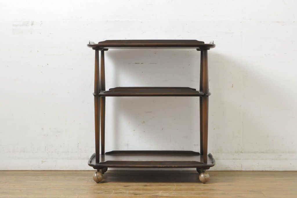ERCOL/アーコール　トロリー　キッチンワゴン　(1) ビンテージ イギリスヴィンテージ アーコール ブックケース トロリー ワゴン/UK
