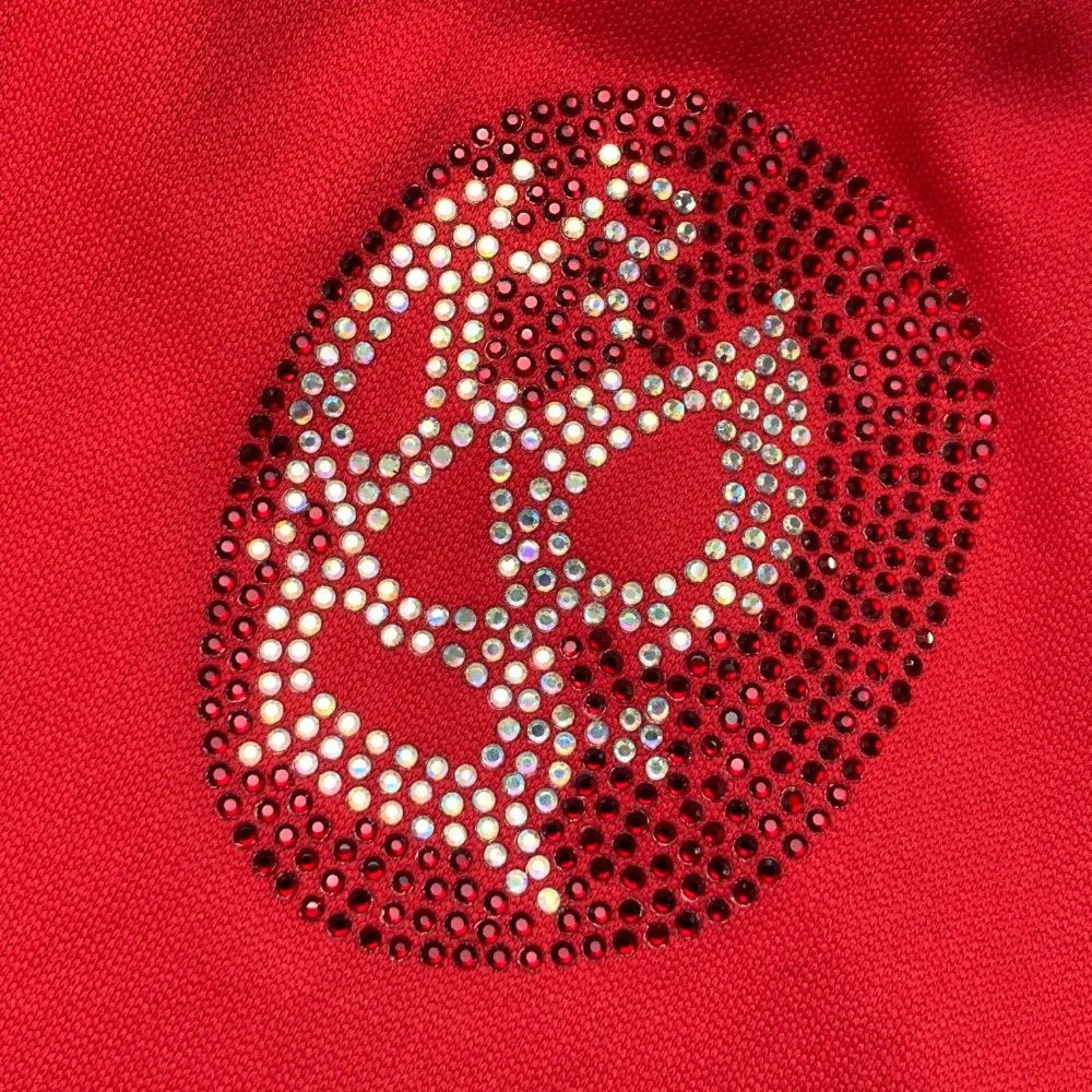 美品 XXL】RUSSELUNO ポロシャツ ルチャ ラインストーン ロゴ ワッペン