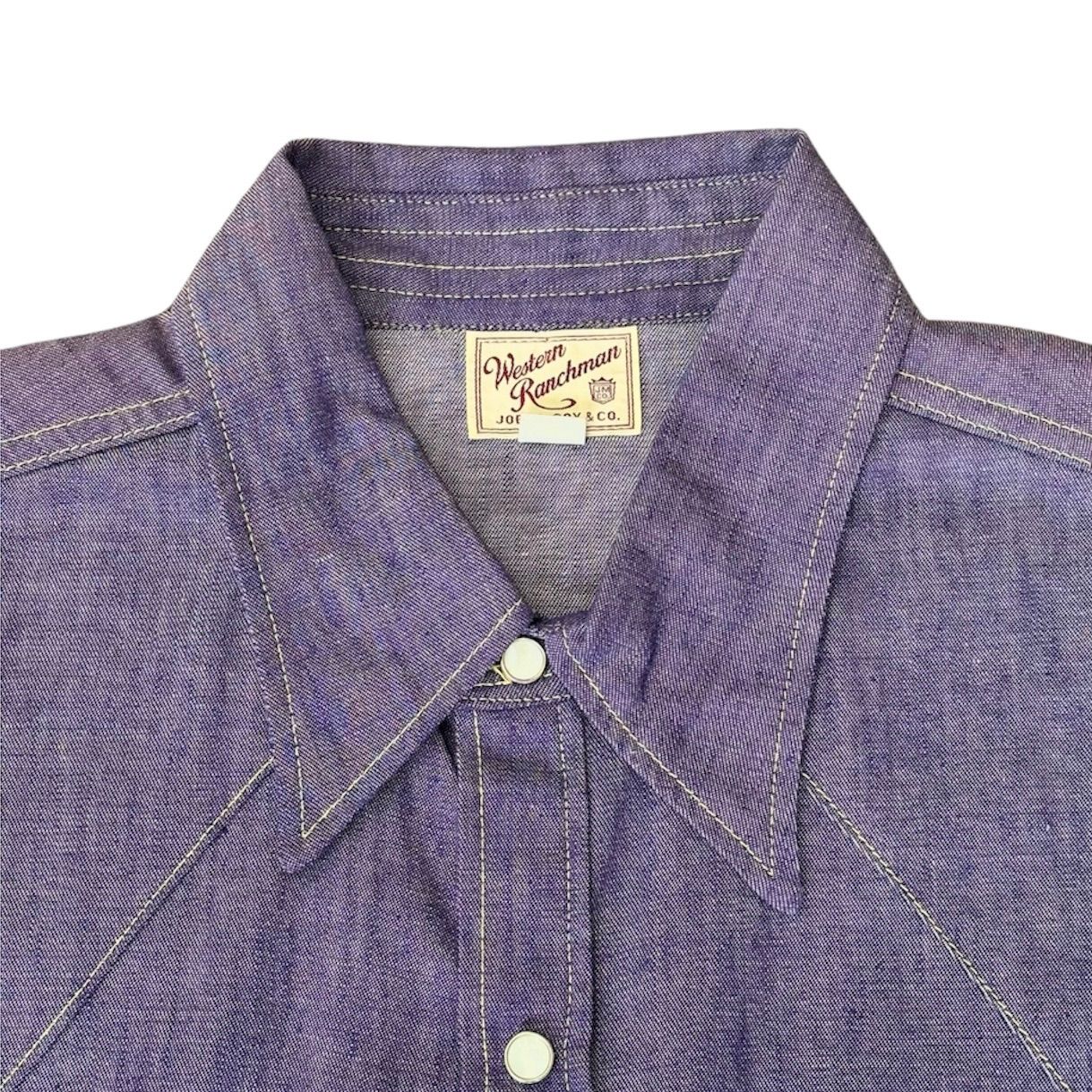 ザリアルマッコイズ The REAL McCOY'S ■【 JOE McCOY & CO. Western Lunch Man Chambray Shirt JSC 750006 】ジョーマッコイ ランチマン シャンブレー ウエスタン シャツ