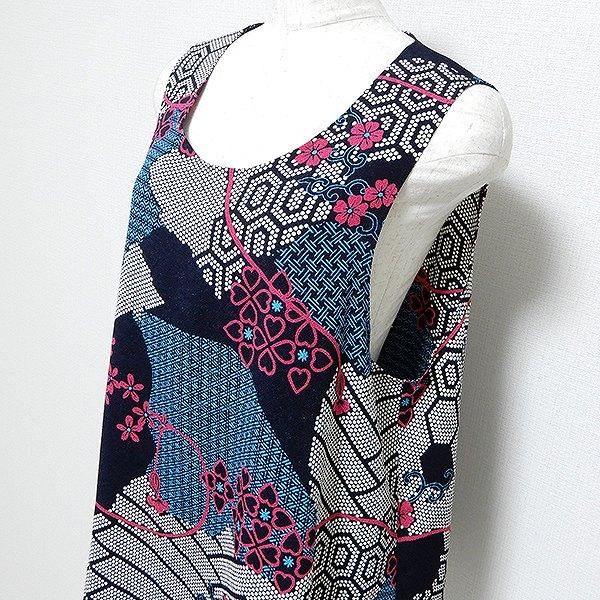 詩仙堂 シセンドウ hitosi ちりめん 花柄 絞り チュニック ノースリーブ - メルカリ 詩仙堂 ちりめん 花柄 ノースリーブ チュニック