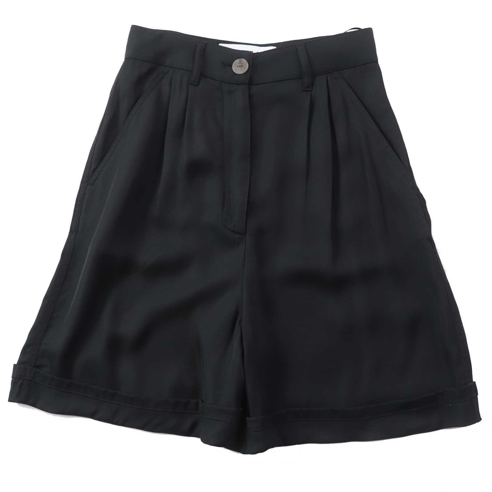 極美品◎LOEWE ロエベ S540331X89 レーヨン ロゴボタン ハーフパンツ 