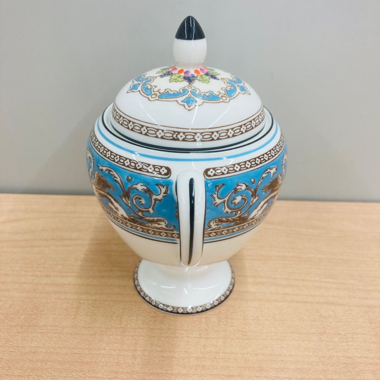 ウェッジウッド フロレンティーン ターコイズ シュガーボックス 元箱