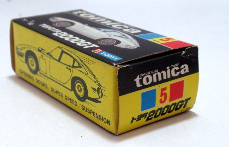 トミー トミカ/黒箱日本製 トヨタ 2000GT シルバー/1E/へそあり