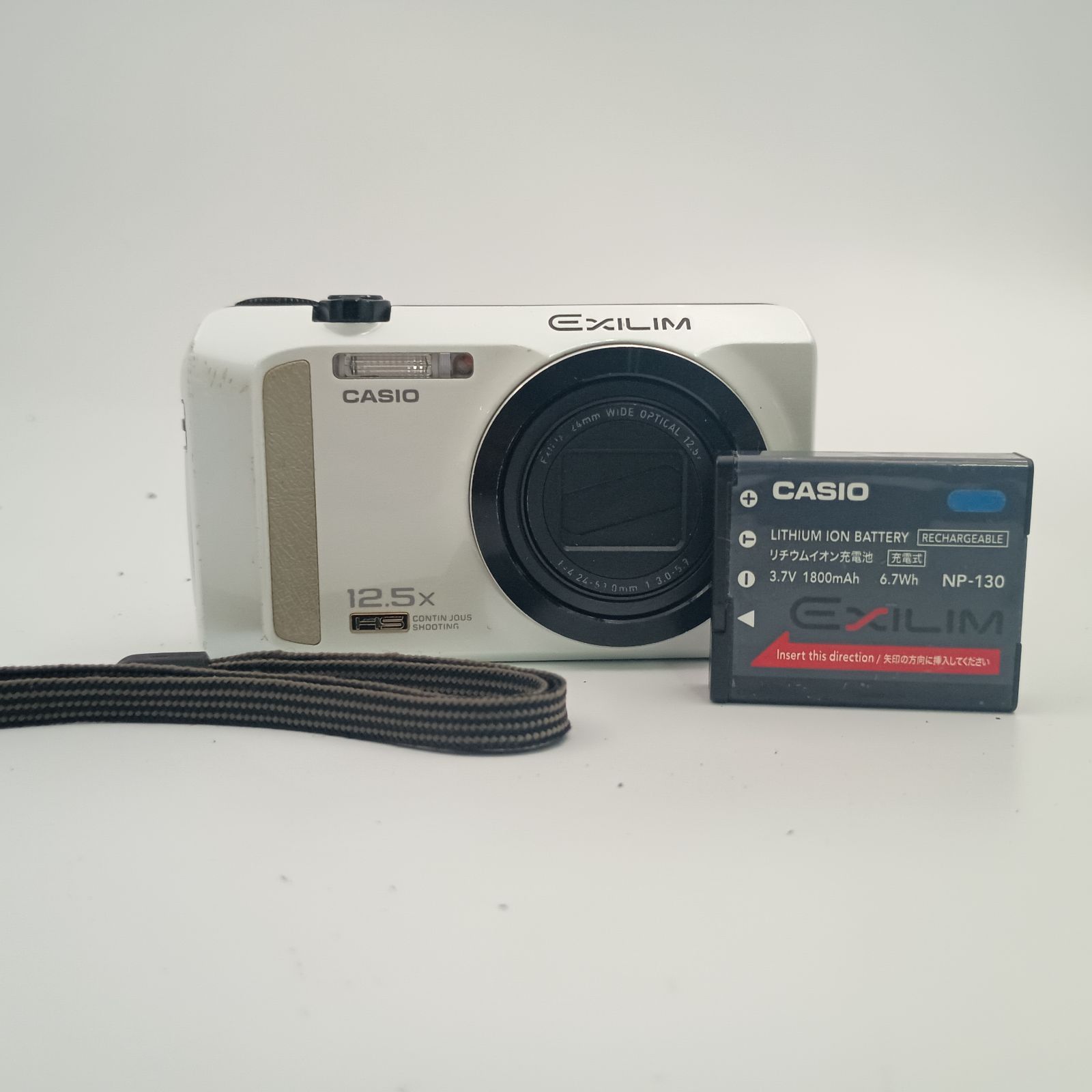 CASIO EXILIM EX-ZR200 Compact DIGITAL Camera White 白 カシオ