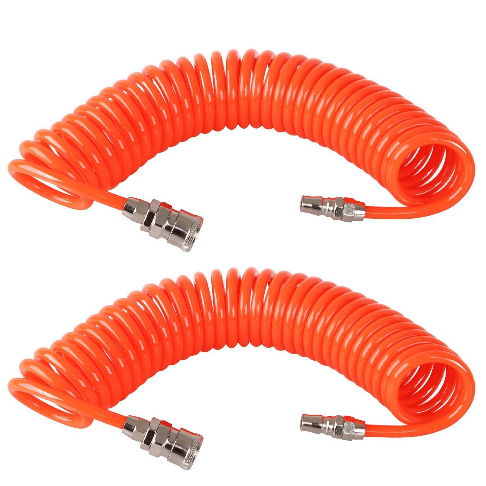 新品 【2個セット】スパイラル エアーホース コンプレッサー ホース  