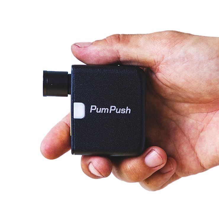 スリーアール PumPush 自転車 空気入れ 電動 携帯 電動ポンプ パンプッシュ 軽量 小型携帯空気入れ 仏式米式バルブ対応 充電式 Type-C カバー付き 3R-PMP01BK マスクなし パンプッシュ パンプッシュ 01