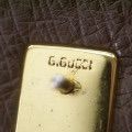 OLD Gucci レア!オーストリッチ ミニハンドバッグ（茶） (GS-1356C)