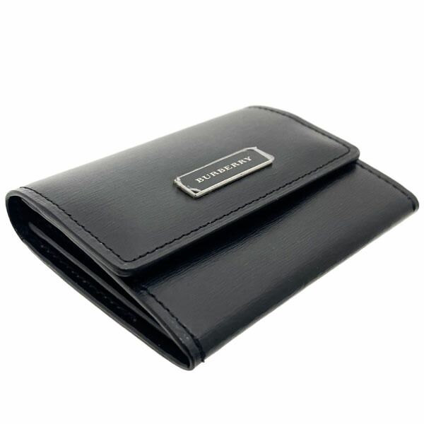 リアルな バーバリー コインケース ロゴ コインパース レザー 革 ブラック 黒 BURBERRY 小銭入れ ミニコインケース ブランド小物 き メンズ 紳士 男性 父の日 誕生日 プレゼント ギフト 【保障できる！】