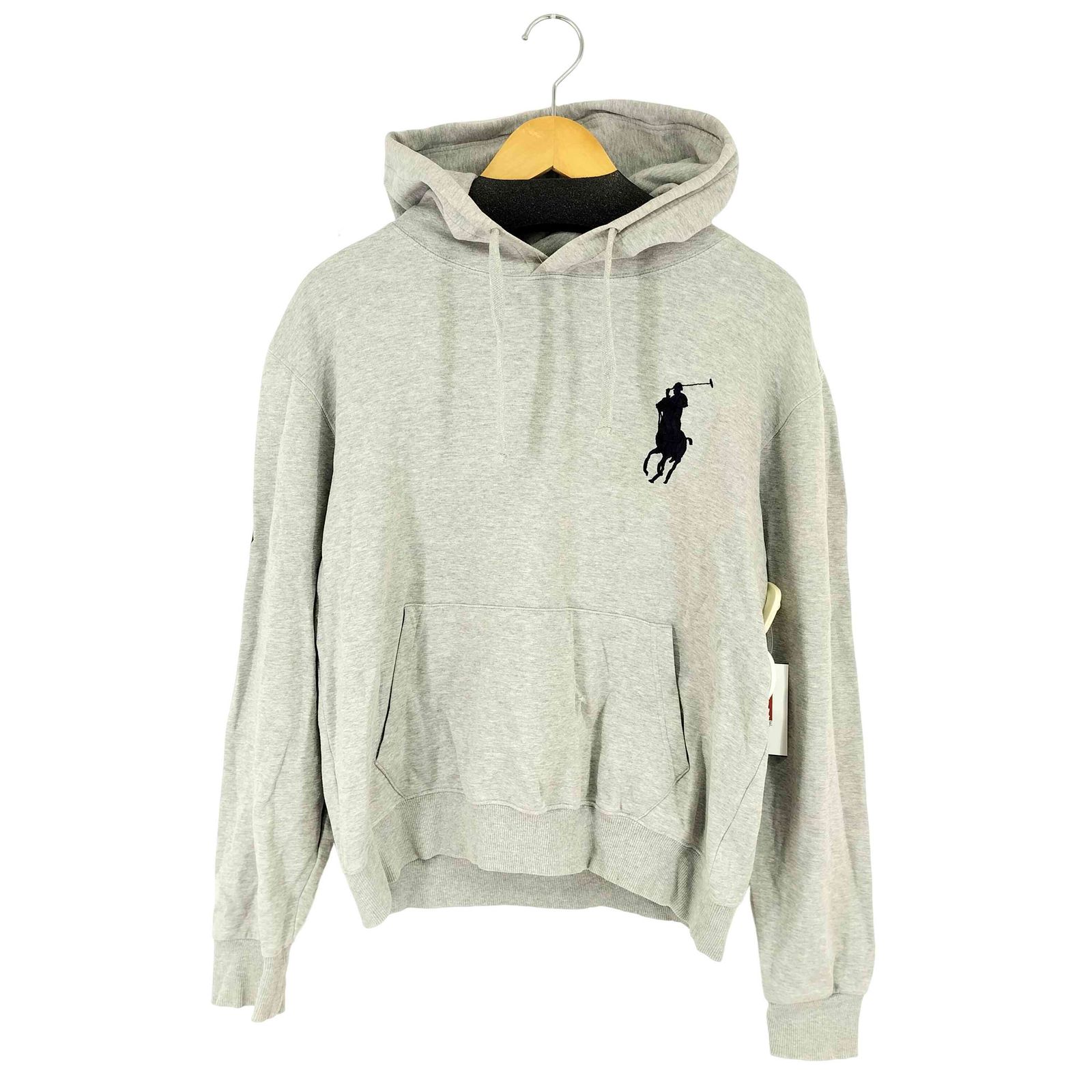 Polo by RALPH LAUREN(ポロバイラルフローレン) 90S ビックポニー 刺繍 ジップアップ クロップド フーデッド ジャケット 復刻TALON ZIP メンズ import：XL 【中古】【ブランド古着バズストア】 ポロバイラルフローレン Polo by RALPH LAUREN 90S ビッグポニー刺繍