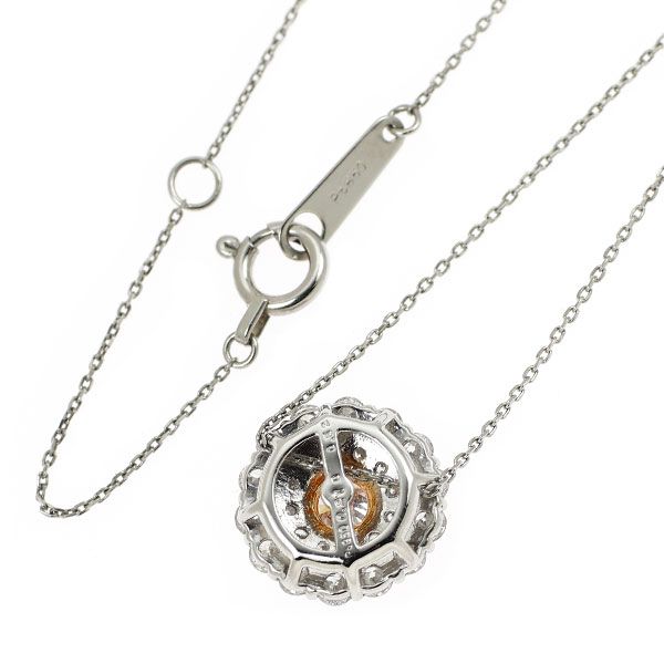 Pt 天然ピンクダイヤモンド ペンダントネックレス 0.210ct D0.52ct LPP