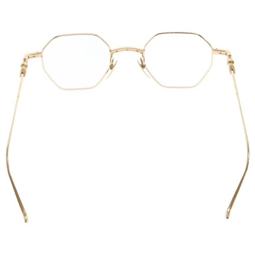 満足保障、安心と信頼。 CHROME HEARTS クロムハーツ EVACUATION スパイクテンプルアイウェアフレーム ゴールド メガネ サングラス