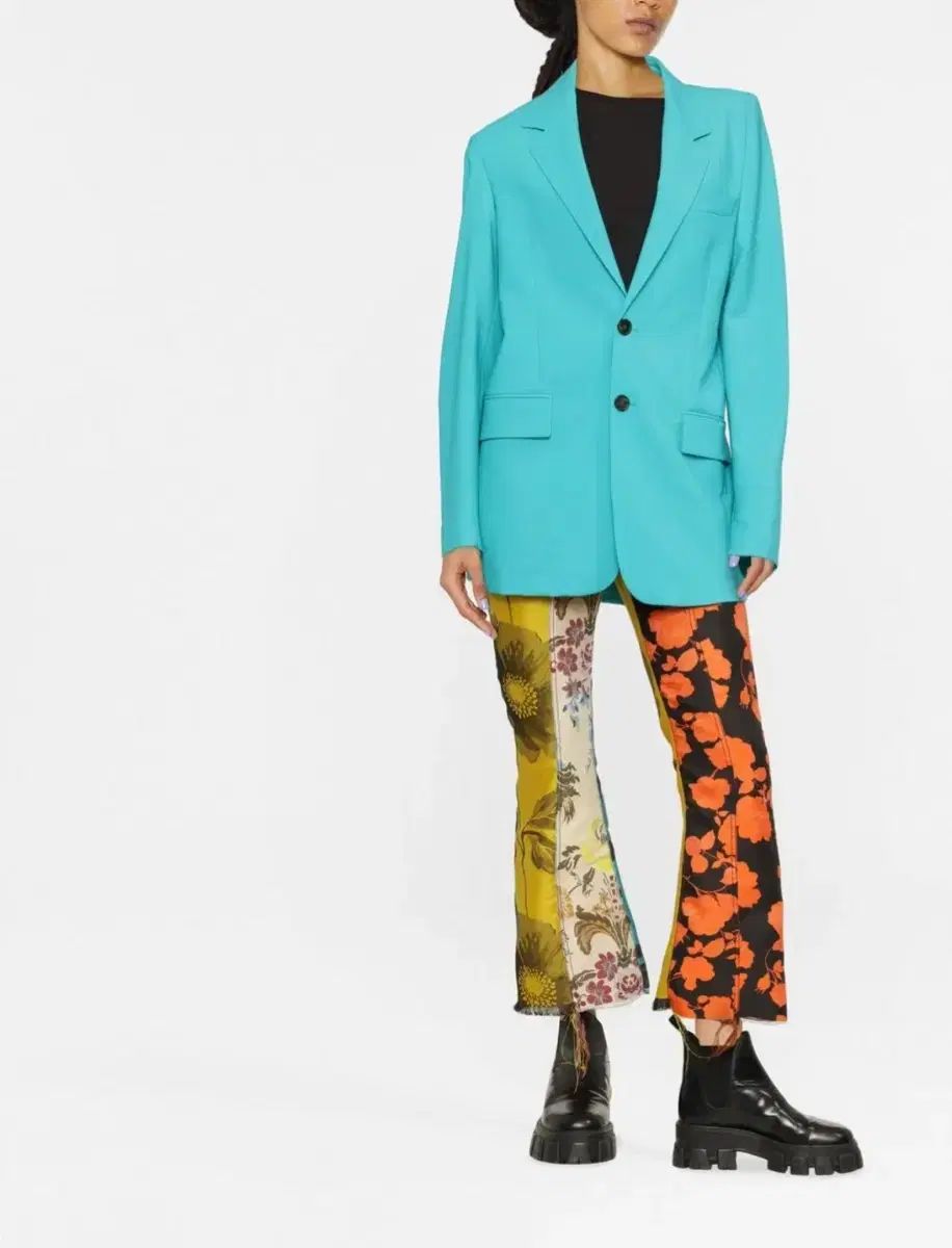 MSGM ノッチ付き ラペル シングル ブレスト ブレザー