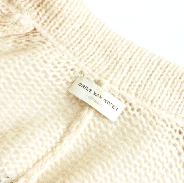 ドリスヴァンノッテン DRIES VAN NOTEN アルパカウール ロング ニットカーディガン 半袖 M マルチカラー レディース ドリスヴァンノッテン DRIES VAN NOTEN アルパカウール ロング