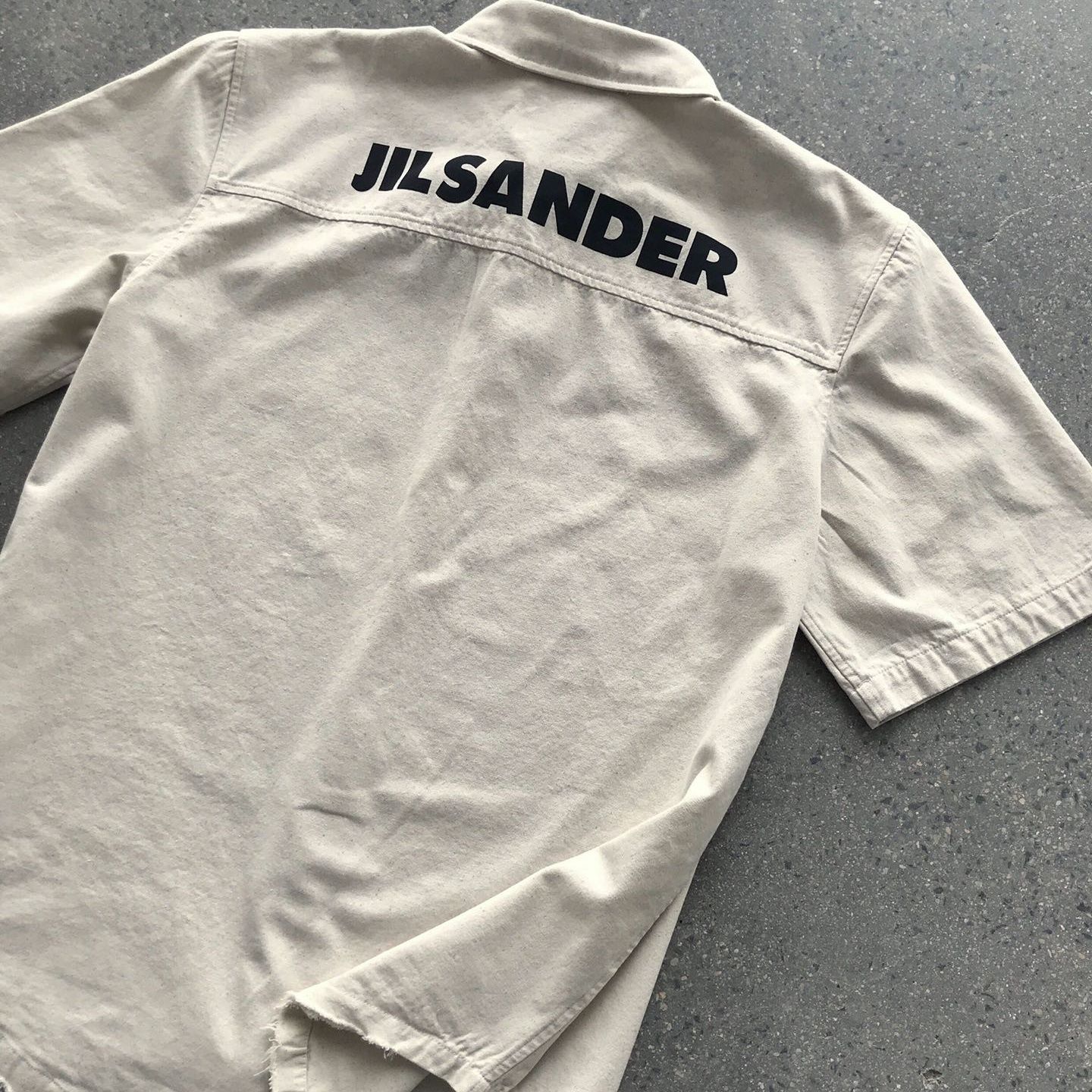 新品未使用品　ジルサンダー JIL SANDER シャツ 大きなシルエット  ベージュ 半袖 男女兼用