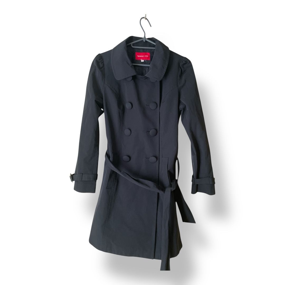 Apuweiser-riche(アプワイザーリッシェ) トレンチコート 黒色 2サイズ