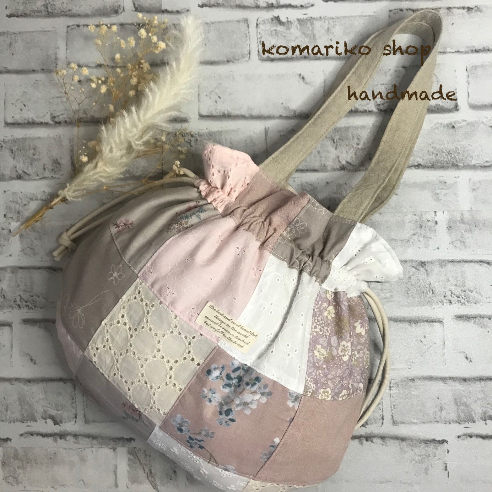 くすみいろ𓏸 𓋜 . 巾着トートバッグ ハンドメイド 𓈒𓏸 𓋜 くすみいろ𓏸 𓋜 . 巾着トートバッグ ハンドメイド 𓈒𓏸 𓋜