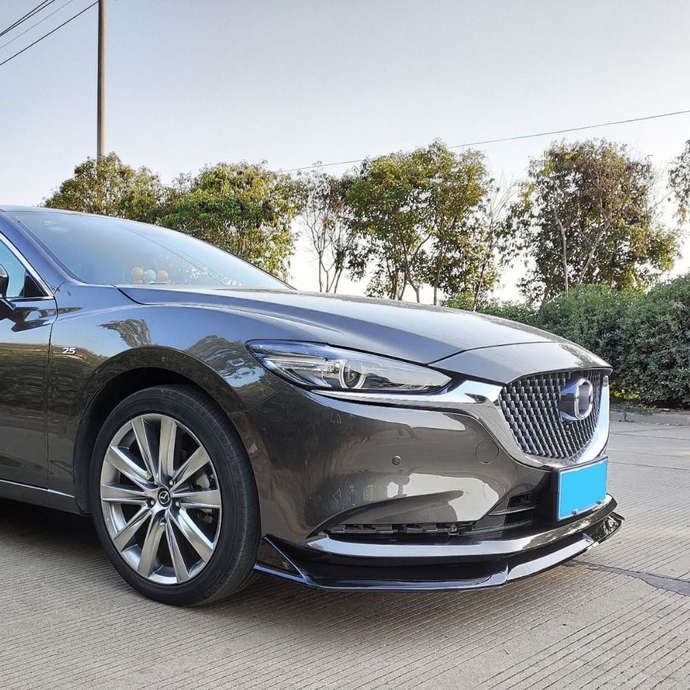 社会的な マツダ アテンザ MAZDA6 GJ系 20系 フロントリップスポイラー 前期後期対応 PP素材 ドレスアップ 外装 エアロパーツ 黒系3色