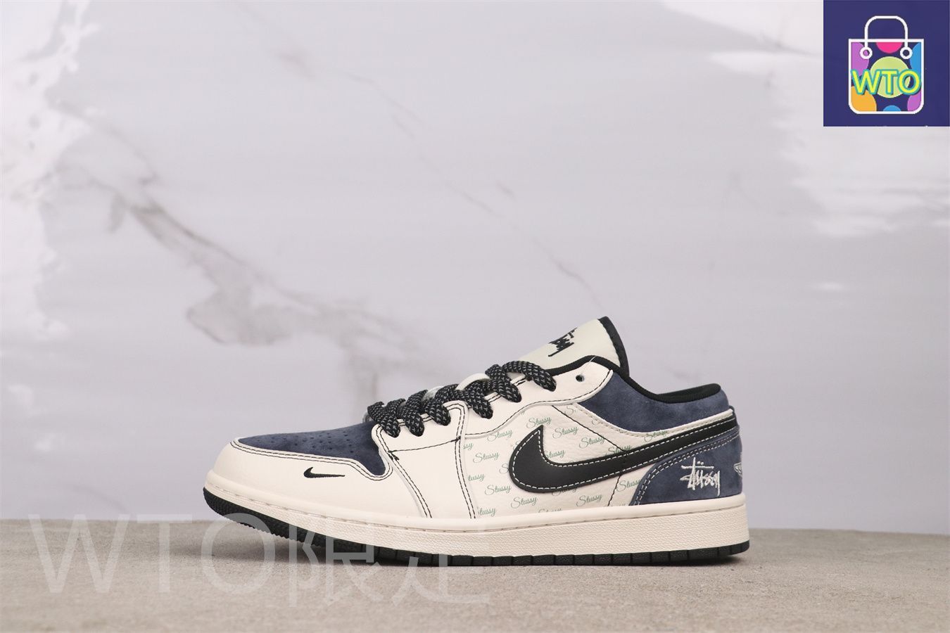 今日 Air Jordan 1 エアジョーダン 1 XS6086-017 米色ブルー-WTO輸入2