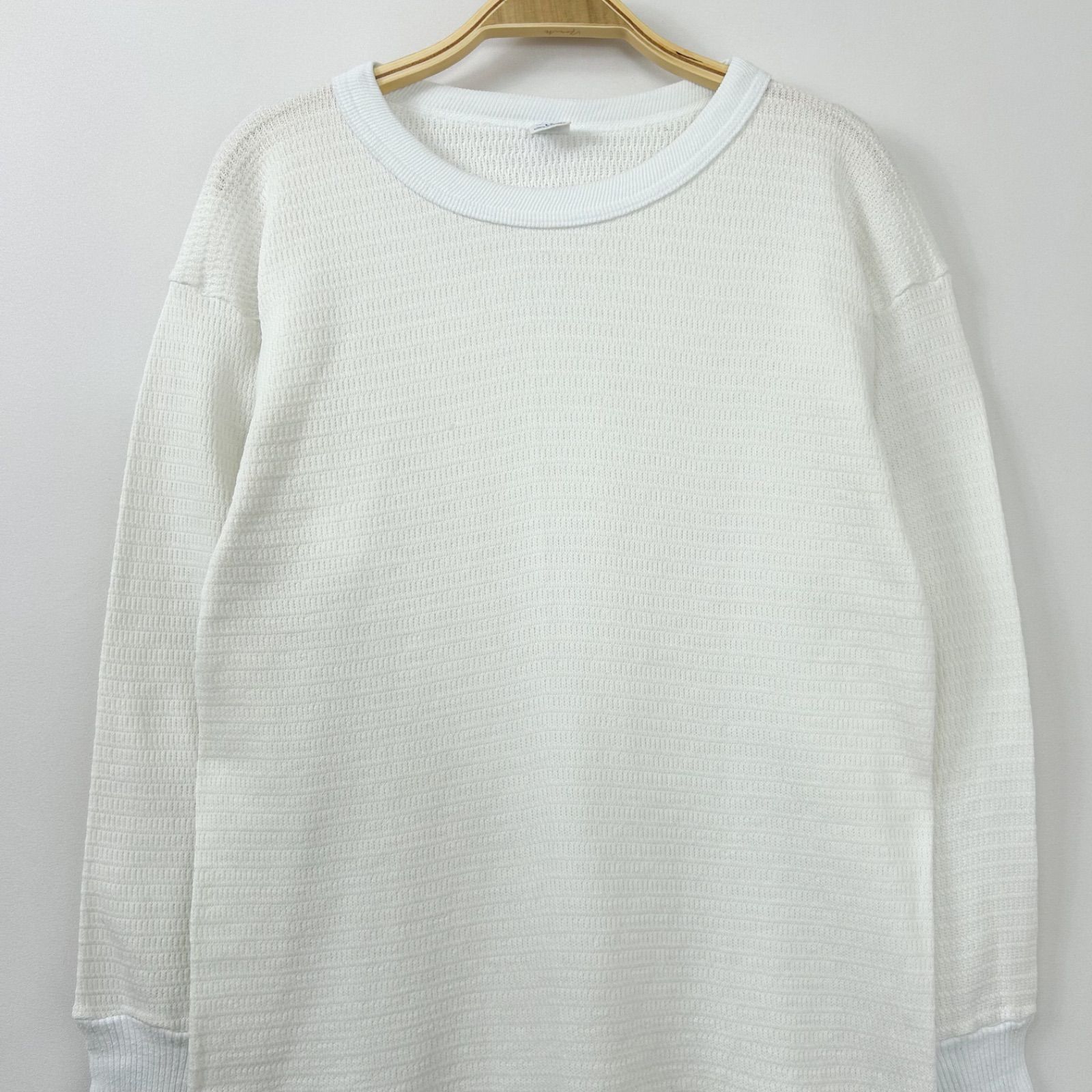 ロンT 長袖ヴィンテージシャツ　くすみブルー　ビンテージ　vintage ビンテージ 80s 80年代 USA製 アメリカ製 Hanes ヘインズ 長袖
