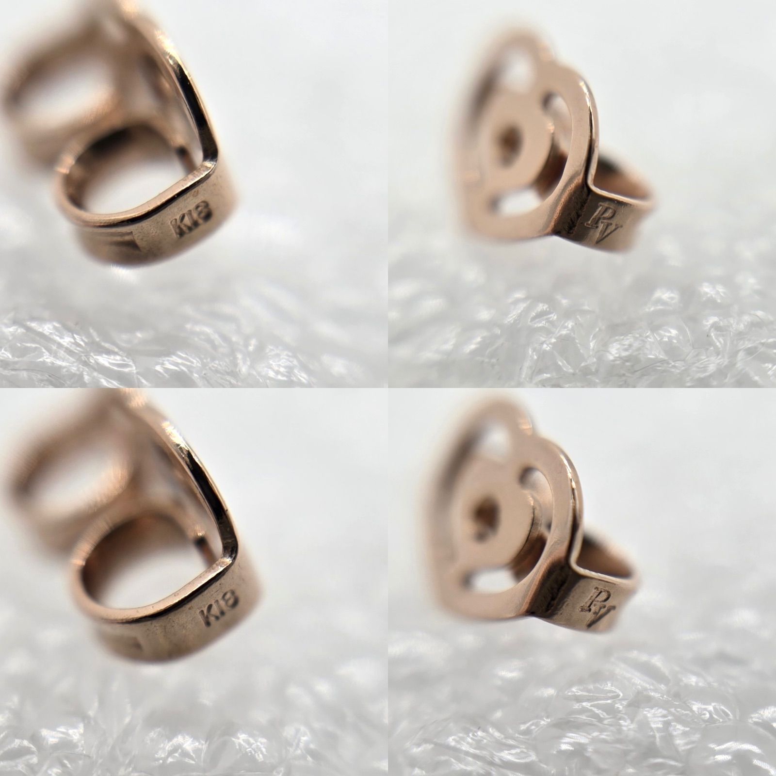 Ponte Vecchio ポンテヴェキオ オープンハート ダイヤモンド ピアス 両