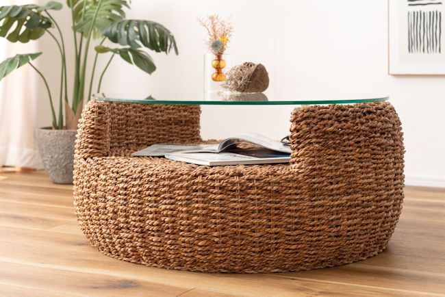 アバカラウンドテーブル幅80cm センターテーブル ガラステーブル（1036） アバカラウンドテーブル幅80cm センターテーブル ガラステーブル（1036